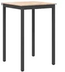 vidaXL Bartisch Natur 70 x 70 x 105 cm Massives Kiefernholz