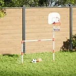 vidaXL Fu&szlig;ball- und Basketball-Set f&uuml;r Kinder mit B&auml;llen 98x50x70 cm