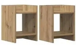 vidaXL Pflanzenst&auml;nder mit Regal 2 pcs Artisan-Eiche 30 x 30 x 40 cm