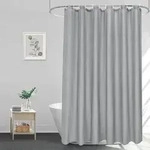 Duschvorhang &Uuml;berl&auml;nge 200x240 Grau Textile Polyester Badvorhang