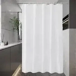 Schmaler Duschvorhang 150x180 Wei&szlig; Polyester Anti-Schimmel Wasserdicht