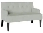 vidaXL Chesterfield Bank Hellgrau 112 x 65,5 x 75 cm Samt