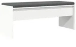 vidaXL Flurbank mit Kissen Wei&szlig; 103 x 38 x 40 cm