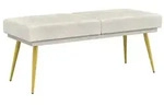 vidaXL Doppellagige Bank Creme 120 x 45 x 46 cm Samt