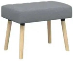 vidaXL Kanalgepolsterte Bank Hellgrau 60 x 40 x 45 cm Stoff