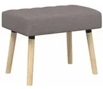 vidaXL Kanalgepolsterte Bank Taupe 60 x 40 x 45 cm Stoff
