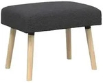 vidaXL Bank Uni Dunkelgrau 60 x 40 x 45 cm Boucl&eacute;