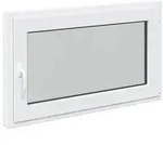 Kellerfenster RISOR 100 x 60 cm PVC und Glas Wei&szlig;