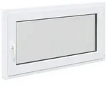vidaXL Kellerfenster RISOR 110 x 70 cm PVC und Glas Wei&szlig;