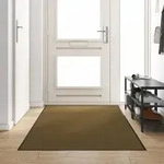 vidaXL Fu&szlig;matte Waschbar Braun 120x300 cm