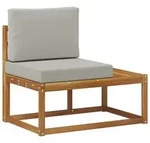 vidaXL Outdoor End Sofa Natur 91 x 63 x 73 cm Massivholz Akazie