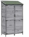 vidaXL Garten Shed Grau 106,5 x 56 x 176 cm Holzwerkstoff