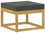 vidaXL Outdoor Hocker Massivholz Akazie Wei&szlig;