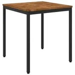 vidaXL Gartentisch Nat&uuml;rlich und Schwarz 70 x 68,5 x 75 cm
