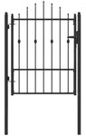 vidaXL Zauntor HORST 100 x 125 cm Metall Schwarz Abschlie&szlig;bar