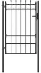 vidaXL Zauntor HORST 100 x 150 cm Metall Schwarz Abschlie&szlig;bar