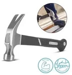 STAHLWERK Klauenhammer 570 g Zimmermannshammer aus Carbon-Stahl mit TPR Griff