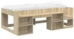 vidaXL Kinderbettgestell mit Stauraum Sonoma-Eiche 90 x 200 cm