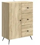 vidaXL Sideboard Sonoma-Eiche 66 x 34,5 x 90 cm Holzwerkstoff