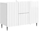 vidaXL Sideboard Hochglanz Wei&szlig; 89 x 34,5 x 62 cm Holzwerkstoff