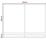 vidaXL Markisenersatzstoff Sand 3,5 x 2,5 m Polyester