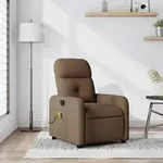 vidaXL Massagesessel Braun Stoff