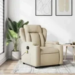 vidaXL Massagesessel Creme Stoff