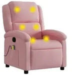vidaXL Massagesessel Rosa Samt