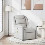 vidaXL Massagesessel Wolkengrau Stoff