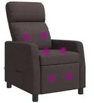 vidaXL Massage Relaxsessel Dunkelbraun Stoff