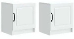 vidaXL Nachttisch 2 pcs Wei&szlig; 43 x 34,5 x 47 cm Holzwerkstoff