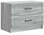 vidaXL Nachttisch Graues Sonoma 62 x 34,5 x 44,5 cm Holzwerkstoff