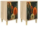 vidaXL Nachttisch BONN 2 stk. Sonoma-Eiche 36 x 33 x 60 cm