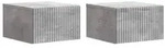 vidaXL Wandmontierter Nachttisch 2 pcs Betongrau 33 x 34,5 x 20 cm