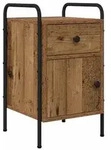 vidaXL Nachttisch Altholz 35 x 36,5 x 61 cm Holzwerkstoff