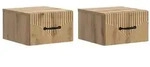 vidaXL Wandmontierter Nachttisch 2 pcs Artisan-Eiche 34,5 x 33 x 20 cm