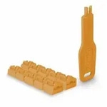 LINDY RJ45 Port Schl&ouml;sser Orange, 10 Stck + 1 Schl&uuml;ssel Multimedia-Technik