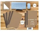 A 6 Notizbuch - Set, 4+2 gratis, Luxury 80 Seiten MUSKAT Designerecycling,...