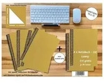 A 6 Notizbuch - Set, 4+2 gratis, Luxury 80 Seiten GOLD GMUND SHIMMER, punktiert