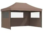 vidaXL Party-Zelt Braun 292 x 440 x 315 cm Oxford-Stoff