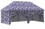 vidaXL Pop-up Pavillon mit 4 Seitenw&auml;nden 3 x 6 m Blaue Camouflage