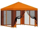 vidaXL Garten Pavillon mit Seitenw&auml;nden 3 x 3 m Orange