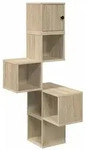 vidaXL Wand-Eckregal Sonoma-Eiche 48 x 48 x 120 cm Holzwerkstoff