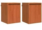 vidaXL Wandschrank Wandmontiert 2 pcs Wachsbraun 30 x 30 x 40 cm