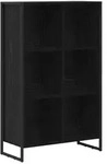 vidaXL B&uuml;cherregal Schwarz Eichen-Optik 99,5 x 30 x 108,5 cm