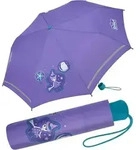 Scout Kinder-Taschenschirm mit reflektierenden Streifen Regenschirm Purple Magic