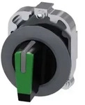 Siemens 3SU10622DM400AA0 3SU1062-2DM40-0AA0 Knebelschalter Knebel Gr&uuml;n 2 x 45&deg; 1St.