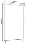 vidaXL Rollo Mehrfarbig 140 x 250 cm Stoff und Aluminium