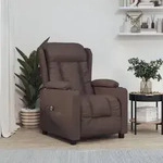 vidaXL Elektrischer Relaxsessel Braun Kunstleder