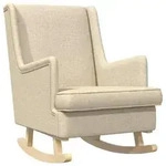 vidaXL Schaukelstuhl Creme 62 x 80 x 85 cm Stoff
